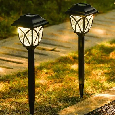 Produktbild von Solarmastlampen-Set, 2-teilig, mit Bewegungssensor, für Holzzäune