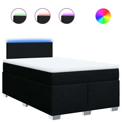 Produktbild von Boxspringbett mit Matratze Schwarz 120x200 cm Stoff