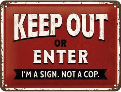 Produktbild von Nostalgic-Art - Blechschild 15x20 cm - Achtung - Keep Out or Enter