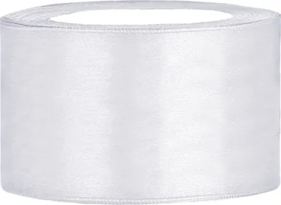 Produktbild von Satinband weiß, B:38 mm, L:25 m