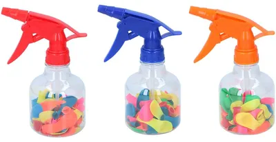 Produktbild von Eddy Toys Ballonpumpe mit 50 Wasserballons - Manuelle Bedienung ohne Batterien - Ideal für Sommerspiele im Freien - Aus Kunststoff - Zufällige Farbe: Blau, Orange oder Rot