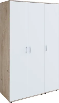 Produktbild von nonjoo - Baby Zimmer Lani Kleiderschrank 3-trg., mit Fachböden, Kleiderstange und Wäschefächern