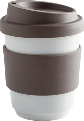Produktbild von KAHLA Becher 0,27 l + Trinkdeckel + Banderole fillit warm gray 2DH178A44013C