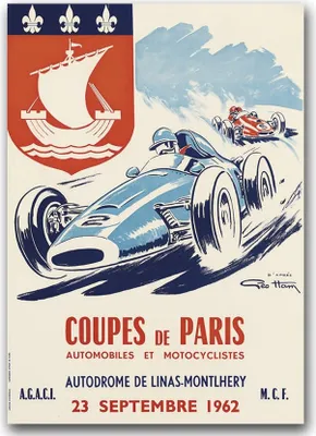 Produktbild von Poster - Canvas - Leinwand - 59,4 cm x 84,1 cm - Fotoposter - Leinwandkunst - Fahrzeug Coupe De Paris