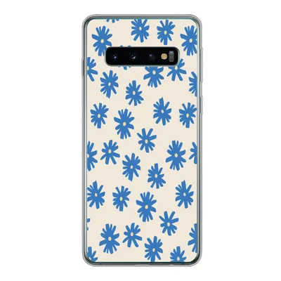 Produktbild von MuchoWow® Handyhülle Schutzhülle Hülle für Samsung Galaxy S10 Blume - Muster - Minimalismus Silikon Softcase Handy Hülle - Handytasche