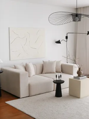 Produktbild von Hanah Home, Yolo 3 Seater - White, 3-Sitzer-Sofa, 100 % Hainbuche, Weiß, 222 x 110 x 89 cm