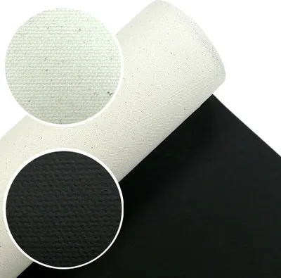Produktbild von Leinwand Rolle 1,6 x 10 m – Phoenix Baumwolle 380g/m² Schwarz Premium