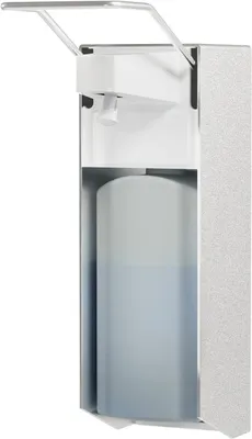 Imagen del producto de Dispensador de jabón de pared, aluminio, 500 ml, con sistema de palanca, apto para desinfectante