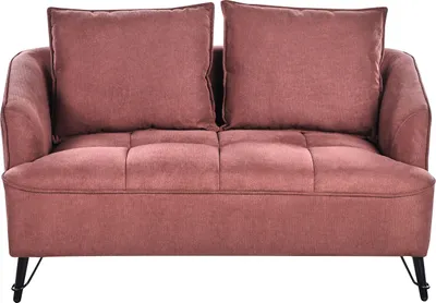 Zdjęcie produktu dla BELIANI Sofa burgundowa tapicerowana 2-osobowa do salonu