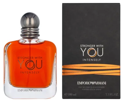 Produktbild von Emporio Armani Stronger With You Intensely, Männer, 100 ml, Nicht nachfüllbare Flasche, Rosa Pfeffer, Vanille, Bernstein