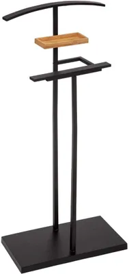 Produktbild von Herrendiener 114,5 cm, Metall und Bambus, schwarz, für Schlafzimmer