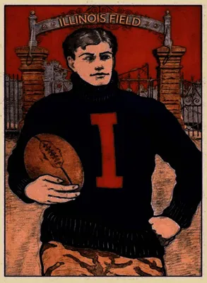 Produktbild von vianmo Holzschild 40x30 cm American Football Illinois field