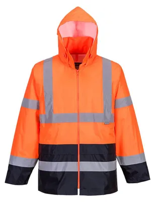 Image de Veste De Pluie Hi-vis Bicolore   Couleur : Orange/marine Taille Xxxl - Portwest