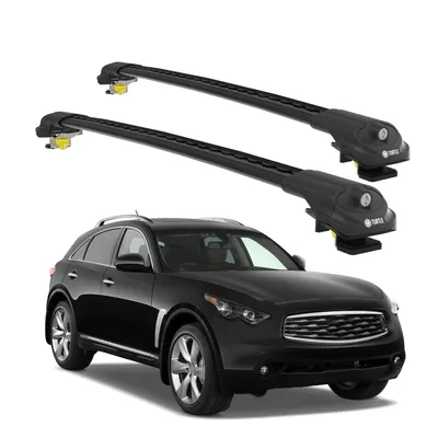 Produktbild von TURTLE DACHTRÄGER AIR-1 INFINITI FX S51 2008 - 2024 (Raised Rails)  , Schwarz