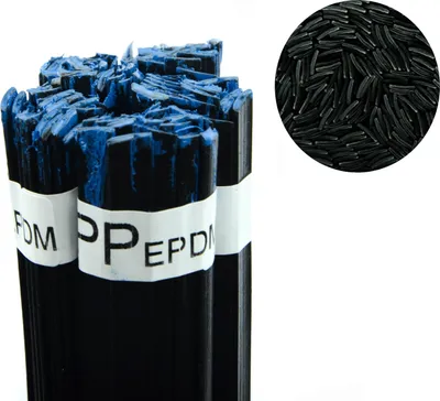 Zdjęcie produktu dla Spoiwo do spawania plastiku PP/EPDM Czarne 100g Pasek 12mm