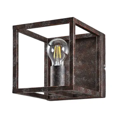 Produktbild von Lindby Wandlampe Emin, Breite 18 cm, rostfarben, Metall