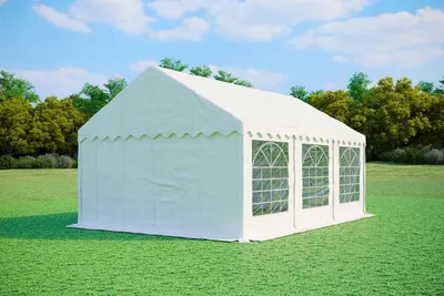 Produktbild von Partyzelt 4x6m - PVC Premium Feuerfest - Weiß