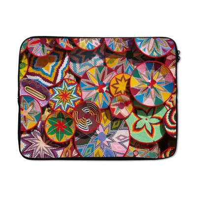 Produktbild von MuchoWow® Laptop Hülle 15 Zoll Kreis - Muster - Farben Laptoptasche - Laptoptasche - Sleeve - Rundum-Schutz
