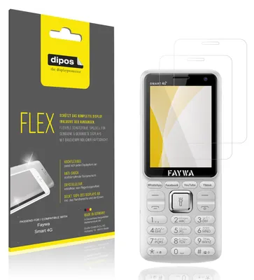Immagine prodotto di 2x Pellicola protettiva per Faywa Smart 4G, rivestimento al 100%, Protezione dipos Flex