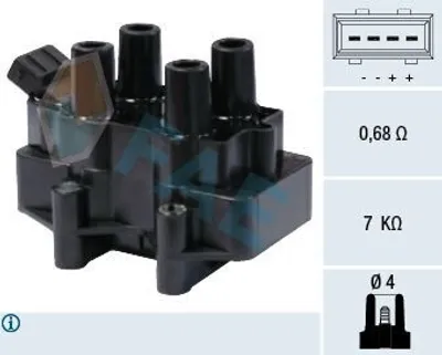Produktbild von FAE 80223 Zündspule für OPEL Astra G CC (T98) Astra G Caravan (T98) Astra F CC (T92) Omega B Limousine (V94) VECTRA B (36)