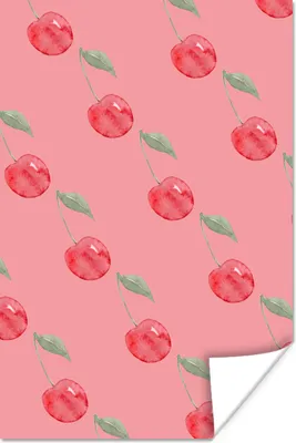 Produktbild von MuchoWow® Poster Kirschen - Obst - Aquarell 40x60 cm - Plakate für die Wand - Poster Babyzimmer