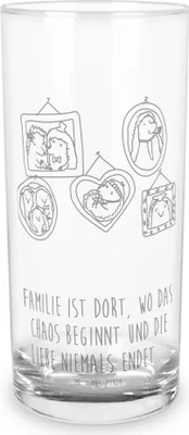 Produktbild von Mr. & Mrs. Panda Glas Igel Familie 200 ml - Transparent - Geschenk, Wasserglas, Bilder, Trinkglas, Glück, Longdrinkglas, Liebe, Cocktailglas, Muttertag, Tumbler, Mama