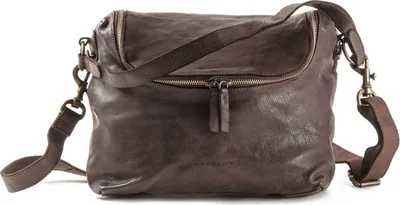 Produktbild von HAROLD'S Leder Umhängetasche Schultertasche Submarine Zipperbag Brown dunkelbraun