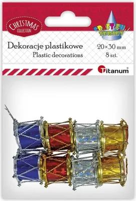 Obrázok produktu pre Plastové vianočné ozdoby 20 x 30mm 8ks