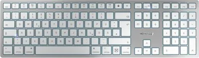 Produktbild von CHERRY KW 9100 SLIM FOR MAC, USB + Bluetooth, QWERTZ, Silber