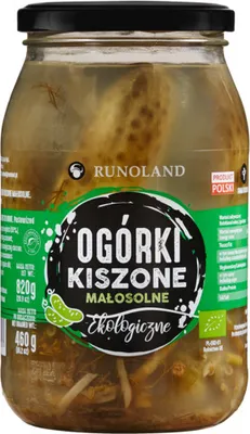 Zdjęcie produktu dla OGÓRKI KISZONE MAŁOSOLNE820 g (460 g) - RUNOLAND
