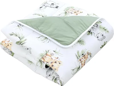 Image de TupTam Baby Tapis de jeu Enfants Grand tapis de jeu Rembourré XXL Tapis d'éveil 120 x 120 cm Chambre de bébé Tapis de sommeil, Couleur : Safari / Lion / Marron / Feuilles / Vert