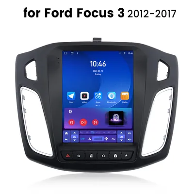Imagen del producto de Reproductor multimedia Android 15 para Ford Focus 3 (2012-2018), pantalla táctil IPS de 9,7 pulgadas, 4GB+64GB de memoria, CarPlay y Android Auto inalámbricos, GPS, 4G LTE, Bluetooth