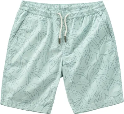 Produktbild von JOHN DEVIN Shorts - Sommer Bermuda mit Blätter-Print türkis bedruckt Größe L