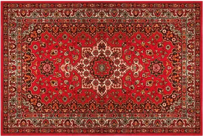 Image de Paillasson vintage rouge persan en 40x60 cm comme paillasson
