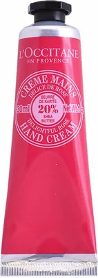 Productafbeelding van L'Occitane Shea Butter Rose Handcrème, Crèmige textuur, Voor dames, Geschikt voor normale huid, Voedend, Ochana, Verzachtend, 30 ml, Tube