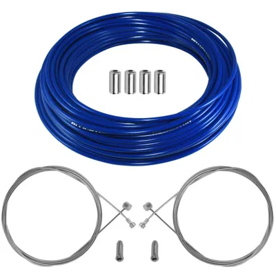 Produktbild von Fahrrad bremszug set bremszughülle bowdenzug fahrradbremszug bremskabel blau