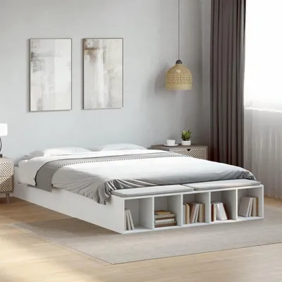 Obrázok produktu pre Rám postele – Štýlový – Moderný minimalistický dizajn s úložným priestorom pod posteľou – Robustná konštrukcia z masívneho dreva