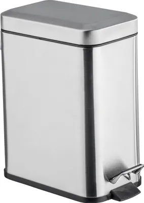 Produktbild von WENKO Tret Kosmetik Eimer 5 L SQUARE Edelstahl Abfall Müll Bad Küchen Gäste WC