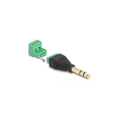Produktbild von DELOCK Adapter Terminalblock 3Pin -> 6,3mm Klinke Stecker
