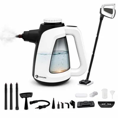 Produktbild von 1300W Dampfreiniger mit Dampfmopp, 3 Bar Handdampfreiniger, 20–30 Sek. Aufheizzeit, 650 ml Bodenreiniger, 16-teiliges Zubehör für Boden, Küche und Bad
