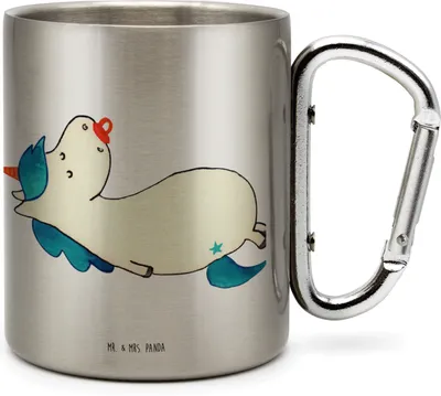 Produktbild von Mr. & Mrs. Panda Teetasse Einhorn Schnuller - Transparent - Geschenk, Einhörner, Isolierbecher, Thermobecher, Mutter, Säugling, Unicorn, thermotasse, Edelstahlbecher
