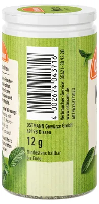 Produktbild von Minze geschnitten 12 g - Ostmann Gewürze im Streuer, Gewürz, Kräuter