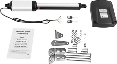 Produktbild von Drehtorantrieb/Toröffner - Einflügelig - 50 W 24 V DC Motor - Bis 300 kg - Magnetischer Endschalter - Fernbedienung - Schwarz