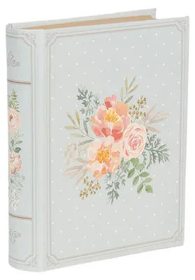 Immagine prodotto di Clayre & Eef Scatola porta libri 17x14x5 cm Blu Rosa Cartone Fiori