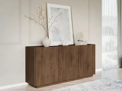 Produktbild von MIRJAN24 Sideboard Mirtu K170, Stilvoll Wohnzimmer, Sideboard mit drei Drehtüren (Farbe: Baltic Storm)