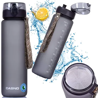 Obrázek produktu pro Casno láhev na pití láhev na vodu nepropustná sportovní láhev Tritan bez BPA láhev na tělocvik 1050ml šedá