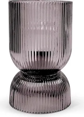 Image de Lampe LED Lumia en verre violet transparent, 11,5 x 18 cm.