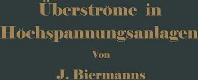 Produktbild von Überströme in Hochspannungsanlagen