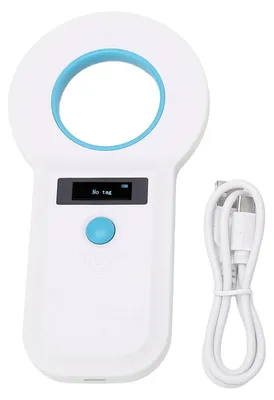 Immagine prodotto di Scanner per microchip di identificazione degli animali domestici, 134,2 kHz, 125 kHz, lettore di tessere ricaricabile con funzione di archiviazione per animali domestici