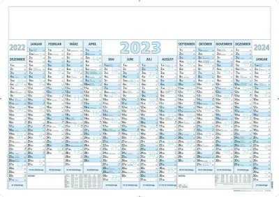 Imagen del producto de ZETTLER 609857: Calendario de pared, formato 915 x 14 meses / 1 página, dimensiones 100 x 70 cm